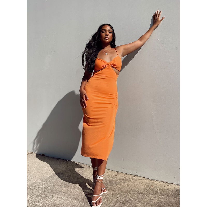Marissa Midi Dress Orange