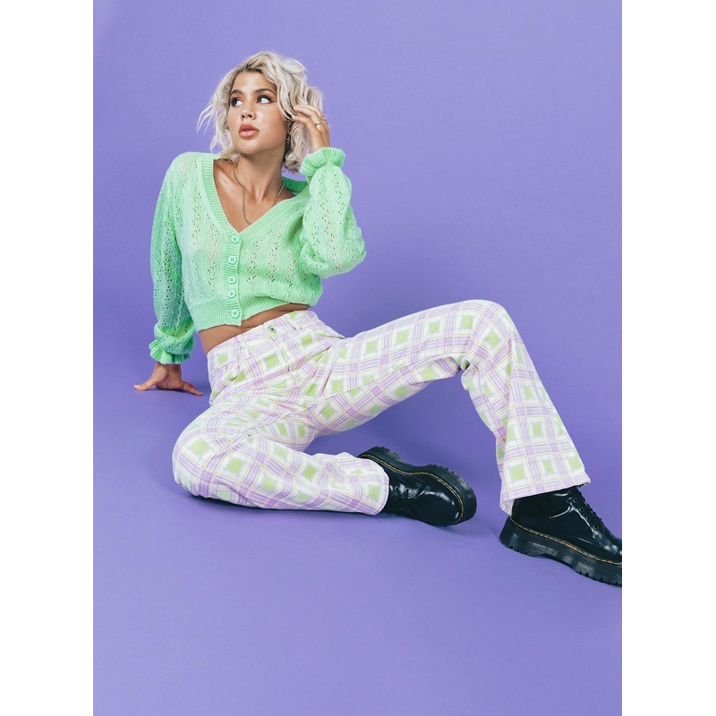 The Ragged Priest Trail Denim Jeans Green Check