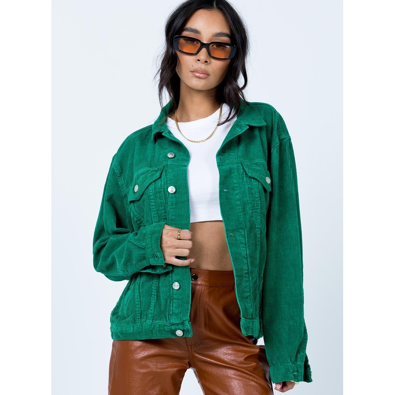 Western Cord Jacket Forest Green