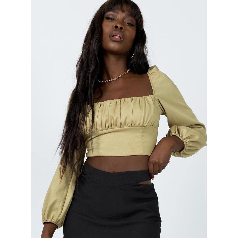 Ariah Long Sleeve Top Green