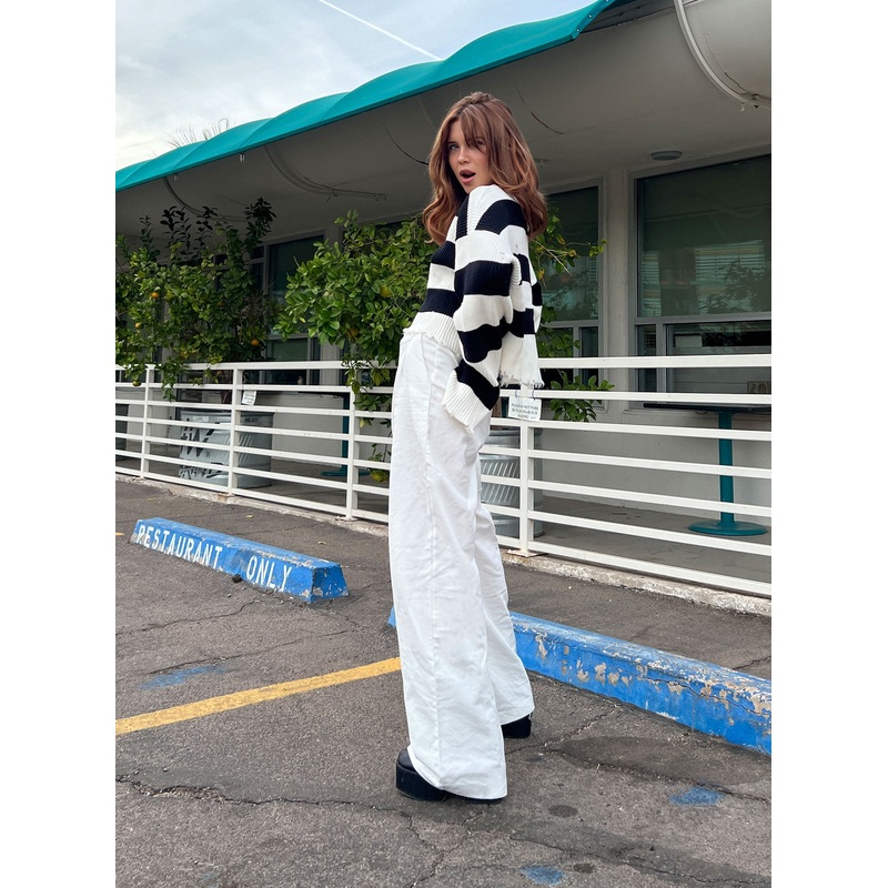 Ayla Linen Pants White