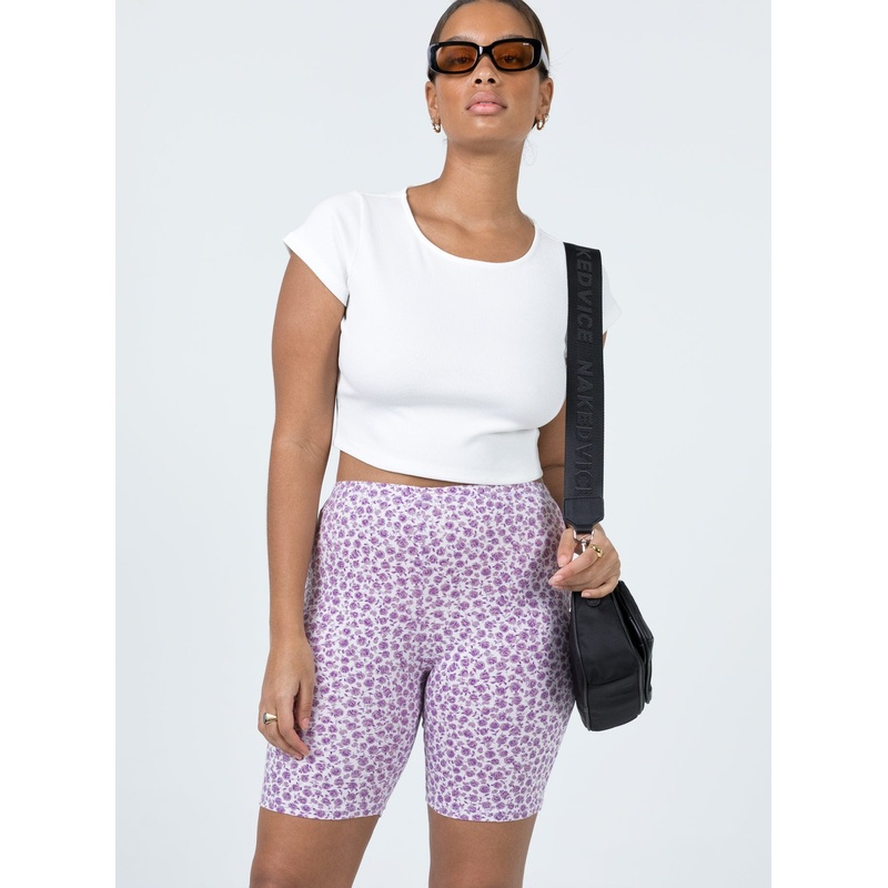 Motel Cycle Short Ditsy Rose Lilac