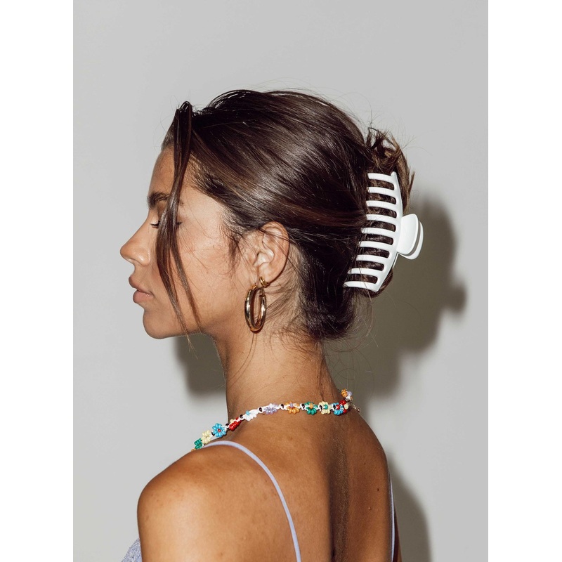 Watch Me Hair Clip White