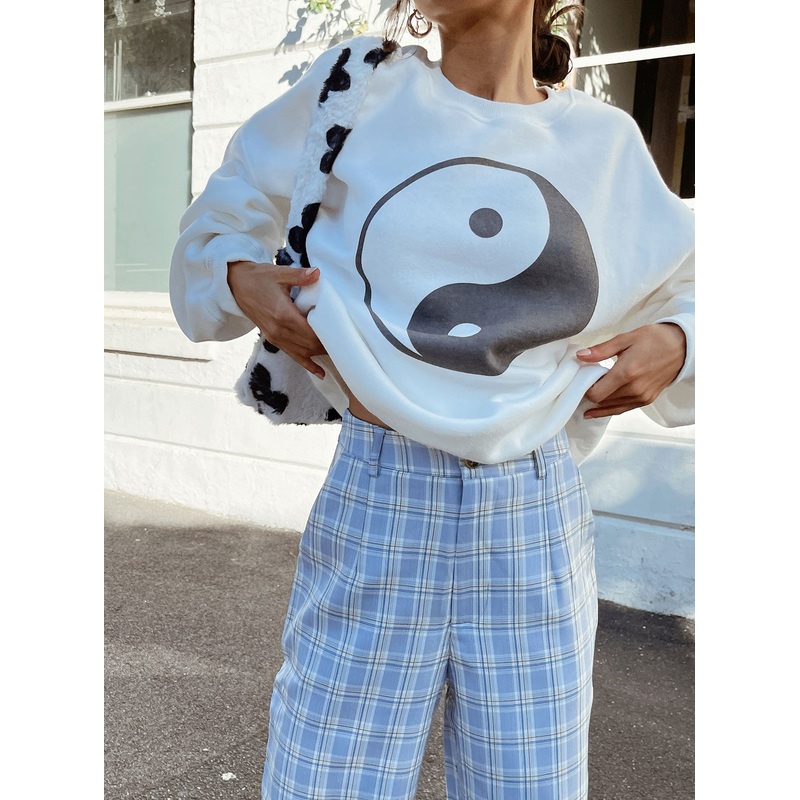 Yin Yang Sweatshirt White