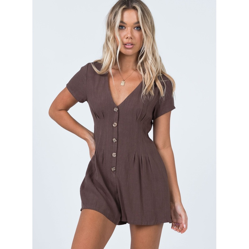 Adi Romper Brown