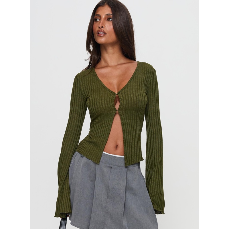 Allona Long Sleeve Top Green