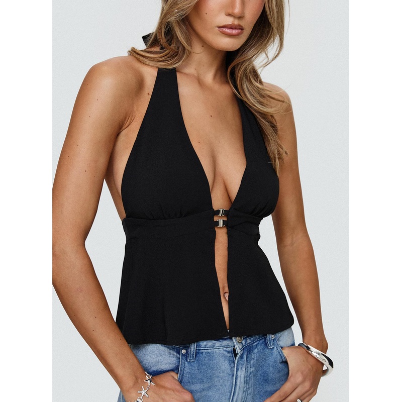 Brealle Halter Top Black