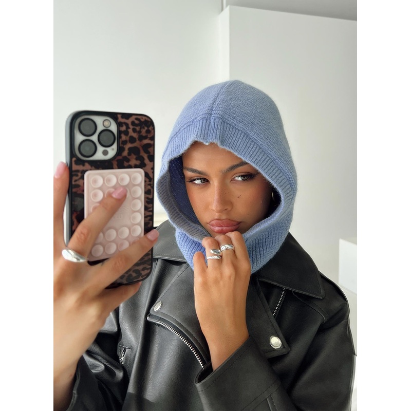 Frostwind Knit Hood Blue