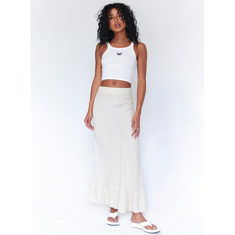 Sally Midi Skirt Beige