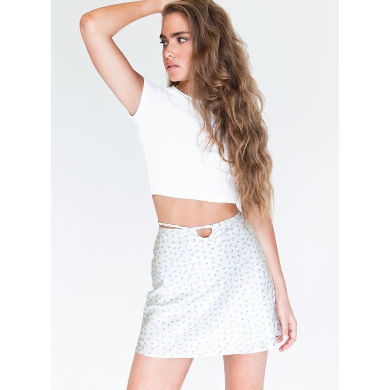 Desert Storm Mini Skirt White Floral