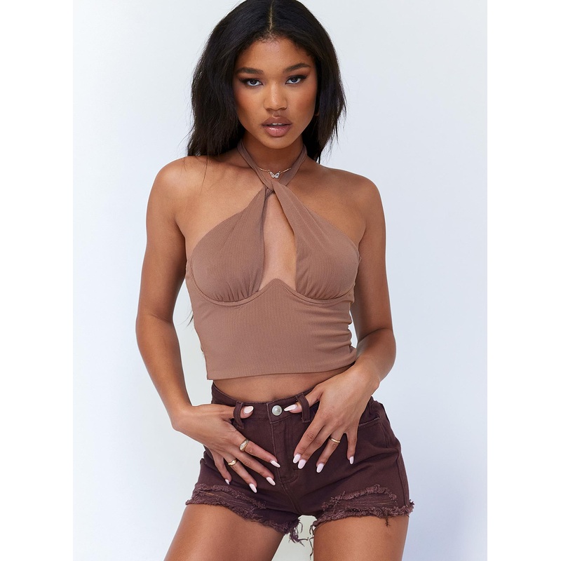 Elise Shorts Chocolate