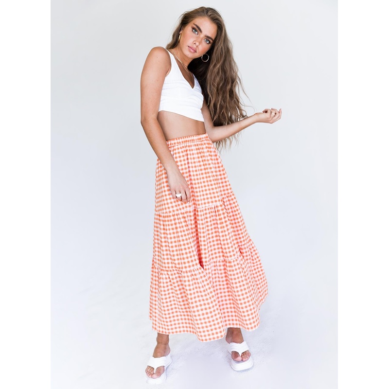 Hale Midi Skirt Orange