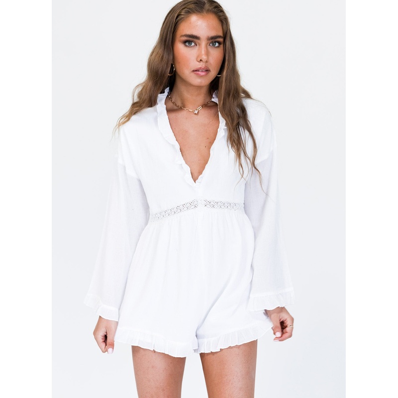 One Kiss Romper White