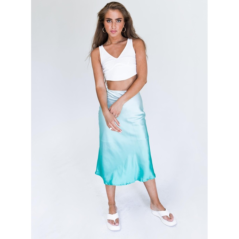 Seabreeze Midi Skirt Green