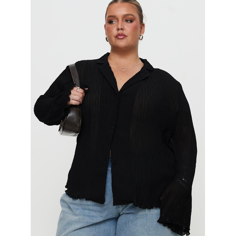Selma Shirt Black Curve